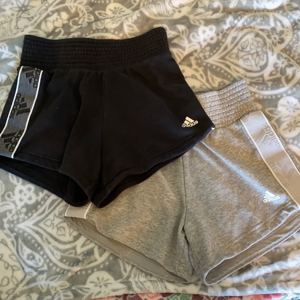 2 pairs XS adidas sweat shorts